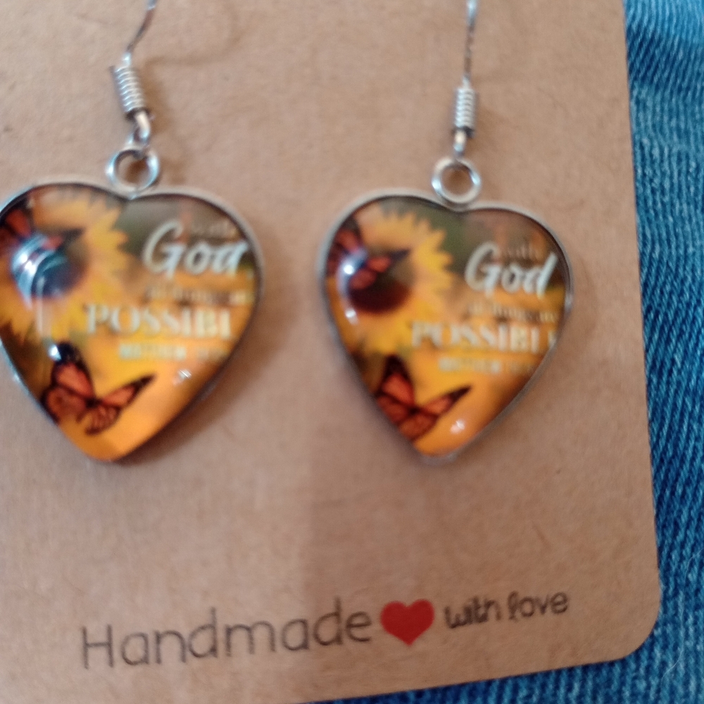 God Makes All Things Possible Earrings